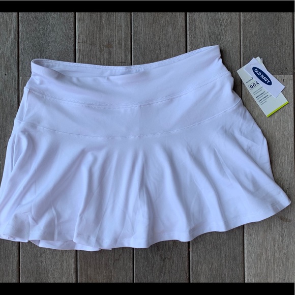 Old Navy Girls White Tennis Skirt 
